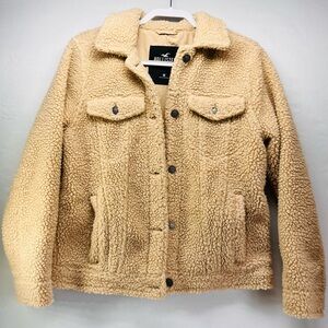 Hollister Cream Sherpa Coat